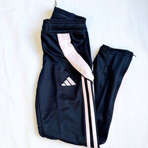 NEW Adidas Girls Tiro 24 Black/Light Pink XS Soccer Training Pants